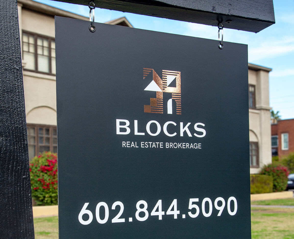 Blocks Brokerage For Sale Sign on Roosevelt